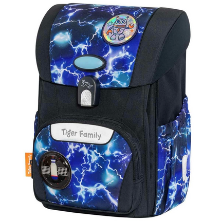 Illuminated Blue Black School Bag