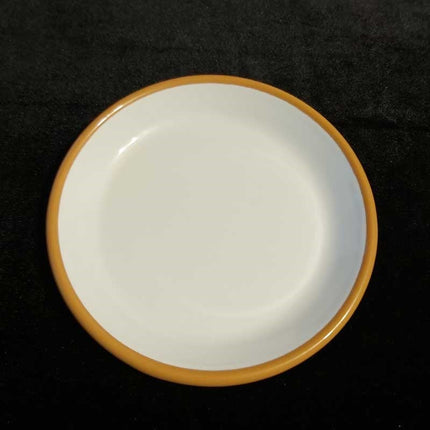 Enamel Dessert Plate 17 cm Oxidized Yellow