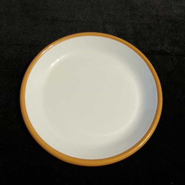 Enamel Dessert Plate 17 cm Oxidized Yellow