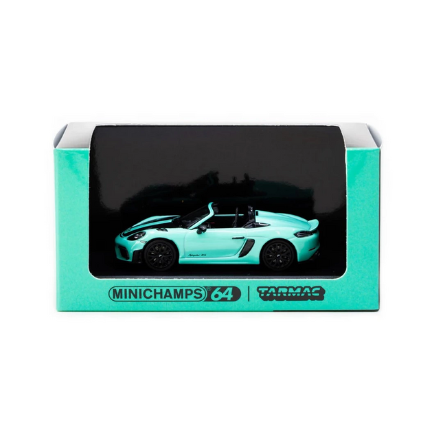 Tarmac Works x Minichamps 1/64 Porsche 718 Spyder RS ​​Mint Green
