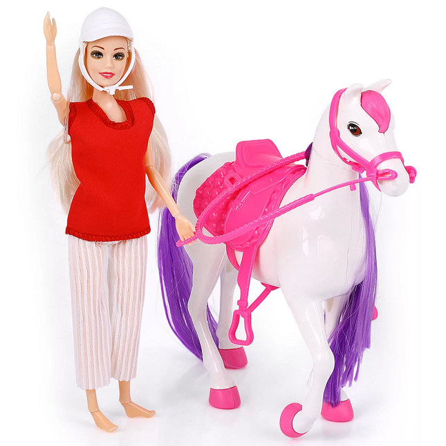 Jasmine Horse Baby White-Pink