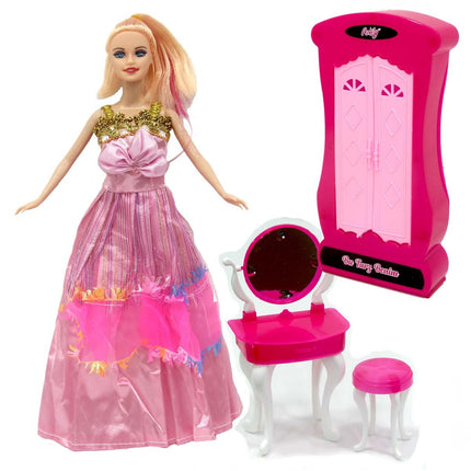 Anlily Make-Up Table and Cabinet Doll