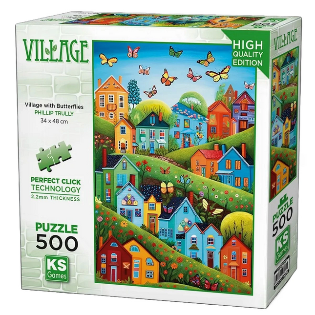KS Games Village with Butterflies Puzzle 500 Pieces 20079