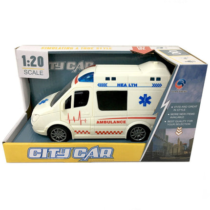 1:20 City Rescue Vehicles with Sound and Light 21 cm