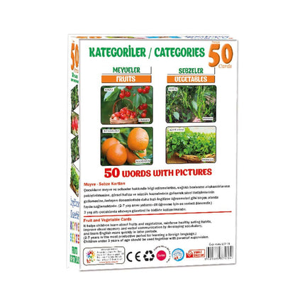 50 Fruits and Vegetables with Pictures with English Support