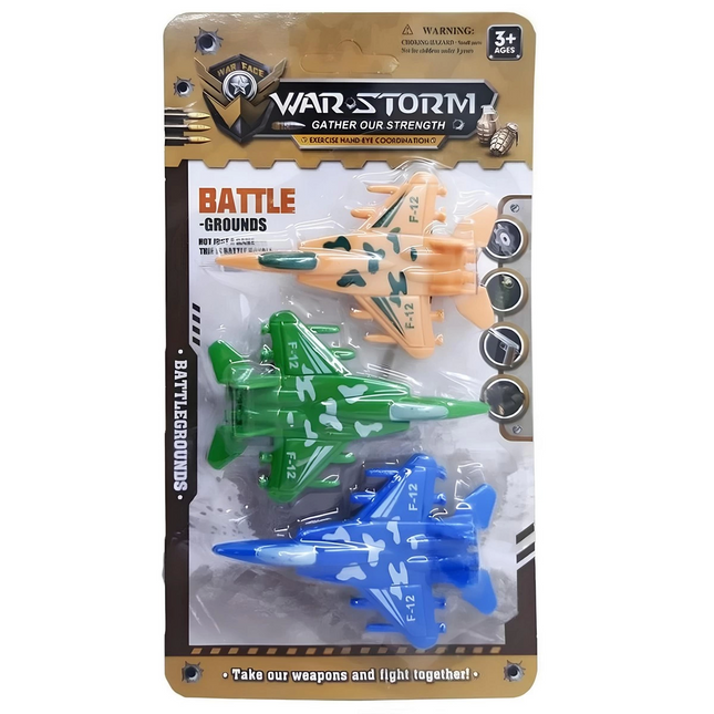 3-Way Pull-and-Release Fighter Jet