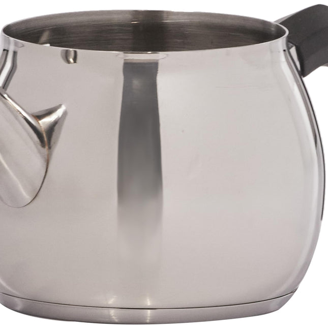 Karaca Belinay Teapot Set Silver Black, 18/10 Stainless Steel, Teapot/Lid (1 lt, 2.20 lb), Tea Kettle (1.6 lt, 3.5 lb), Suitable for Induction