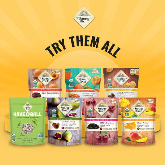 Sunny Fruit 100% RAW Fruit & Nut Snacks, Cherry & Hazelnut, 1-Pack (9 Balls Per Bag) | Healthy, Convenient, On-the-Go Energy Balls | ORGANIC, VEGAN, GLUTEN-FREE, KOSHER, NO ADDED SUGAR