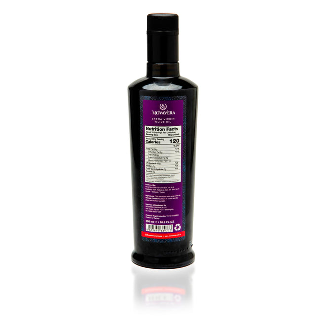 NVG NOVAVERA Memecik High Polyphenol Rich Olive Oil, Pungent Olive Oil With Green Almond Notes, Evoo World Ranking Top 5, Low Acidity, Early Harvest, Cold Pressed, 16.9 oz