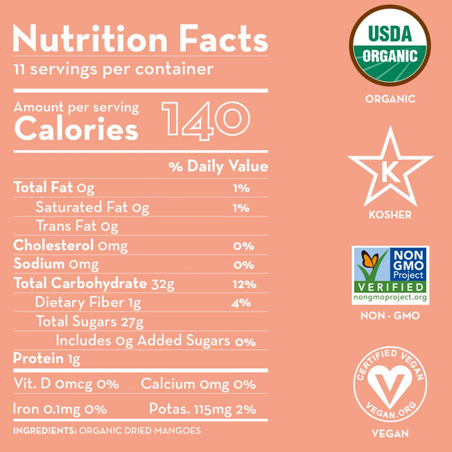 Sunny Fruit Soft Organic Dried Mangoes - 1 Pound Bulk Bag | Healthy, Sweet Snack | NON-GMO, VEGAN, HALAL, KOSHER, NO PRESERVATIVES, NO SULFIDES, NO SUGAR ADDED