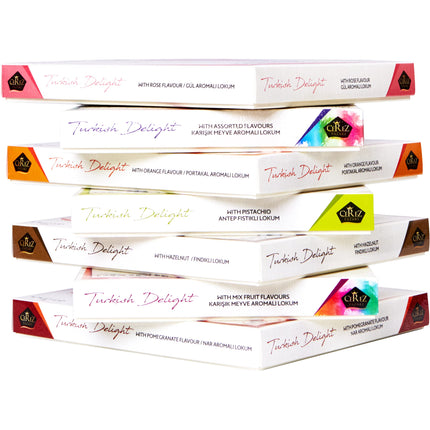 Cerez Pazari Turkish Delight Pistachio Candy, Gourmet Premium Vegan Sweets Small Gift Box, Luxury Traditional Confectionery Loukoumi, Soft Candy Dessert Glucose-Free Turkish Delight, 7.4 oz.