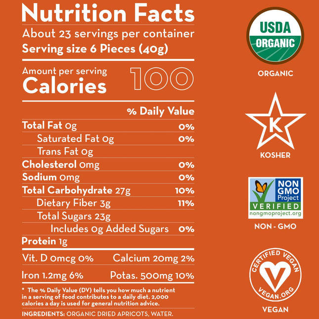 Sunny Fruit Soft Organic Turkish Dried Apricots, 2 Pound Bulk Bag | Healthy, Sweet Snack | ORGANIC, NON-GMO, VEGAN, HALAL, KOSHER, NO PRESERVATIVES, NO SUGAR ADDED