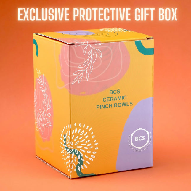 BCS Ceramic Pinch Bowls Set of 6, Small Bowls for Dipping - Cooking Prep & Charcuterie Board Bowls, Soy Sauce Dish, Multicolor Handmade Decorative Serving Dishes (3.2'' - 3 oz)