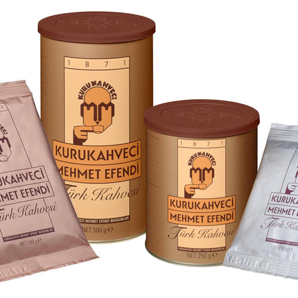 KURUKAHVECI MEHMET EFENDI Turkish Coffee, Arabica Beans, Roasted Ground, Rich Aroma, Fresh, Medium to Heavy-bodied, Original Taste Since 1871 (8.8 OZ / 250 Gr)