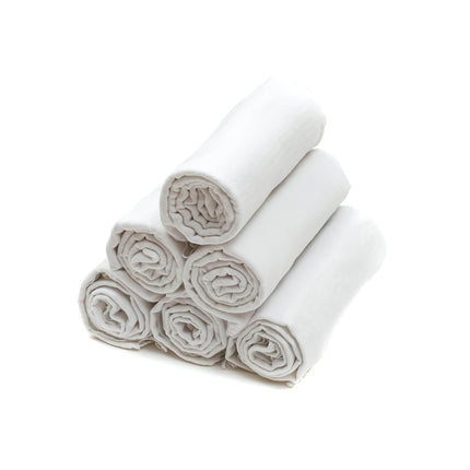 HAVLULAND Turkish Beach Towels Oversized -100% Turkish Cotton Super Soft Lightweight - Absorbent and Quick Drying Bath Towel - Sand Free Beach Towel - Turkish Towels for Adults (White, 6 Pack)