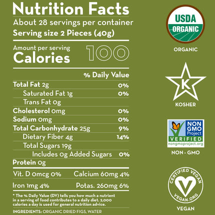 Sunny Fruit Soft Organic Turkish Dried Figs, 2.5 Pound Bulk Bag | Healthy, Sweet Snack | ORGANIC, NON-GMO, VEGAN, HALAL, KOSHER, NO PRESERVATIVES, NO SUGAR ADDED