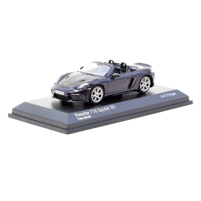 Tarmac Works x Minichamps 1/64 Porsche 718 Spyder RS Viola Metallic