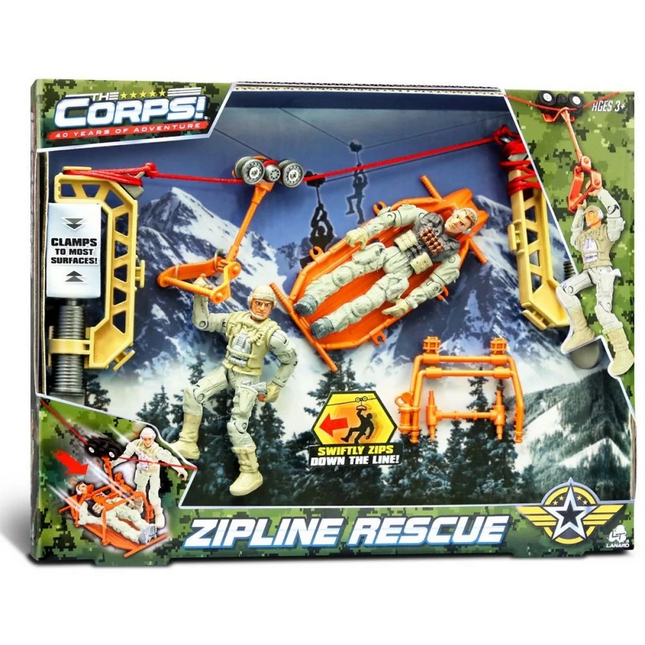 The Corps Zipline Rescue Soldier Playset