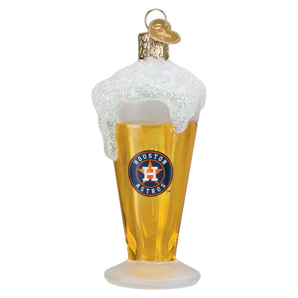 Astros Glass of Beer Ornament
