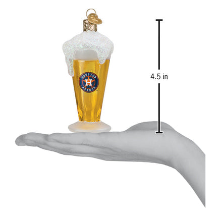 Astros Glass of Beer Ornament