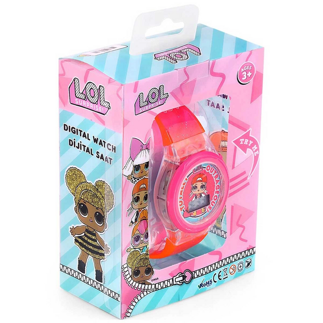 MiniFlak Licensed LOL Surprise LOL7210 Kids Pink Light Children's Wristwatch