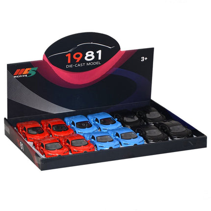 Metal Pull-and-Release Sports Car on Display