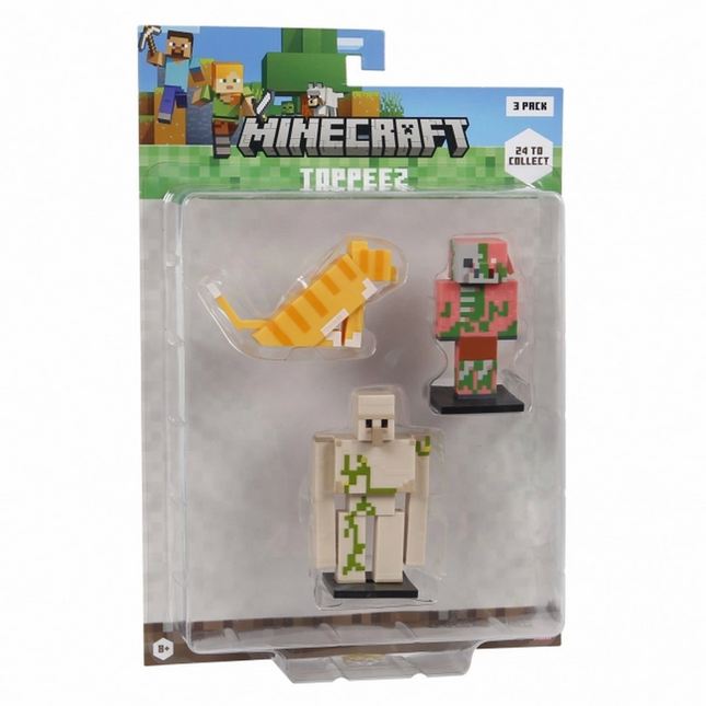 Minecraft 3D Figure Toppeez 3-Piece Set