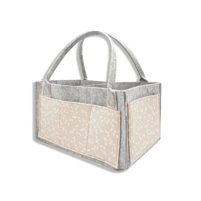 Babyjem Keçe Anne Bebek Bakım Çantası Organizer Somon Çiçek