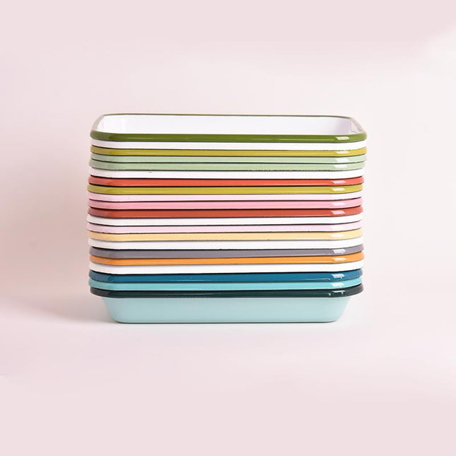 Enamel Appetizer Plate Cobalt 27 x 19 cm