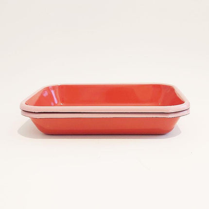 Enamel 2-Piece Appetizer Plate Tile 27 x 19 cm