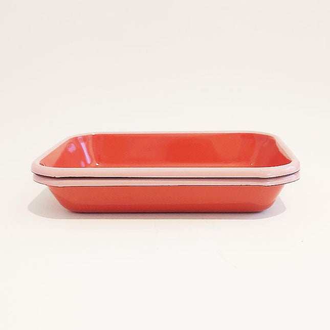 Enamel 2-Piece Appetizer Plate Tile 27 x 19 cm