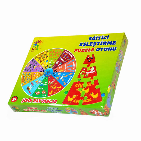Cute Animals English Educational Puzzle