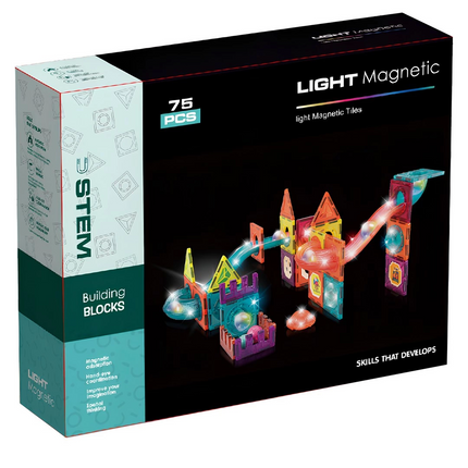 Magnetic Tiles Light Version 75 Pieces