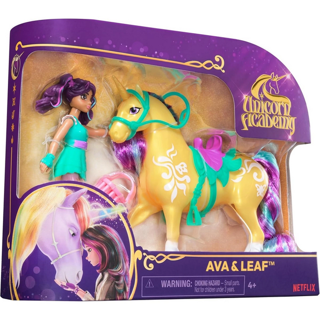 Unicorn Academy AVA and Unicorn Leaf set 12 cm