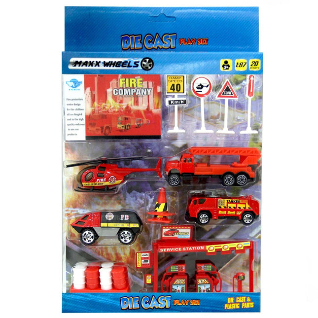 Max Wheels 1:87 Play Set 20 Pieces