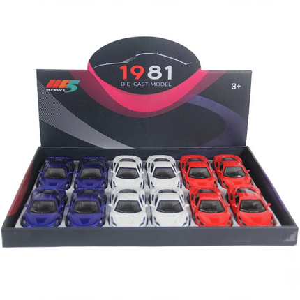 Metal Pull Back Sports Car 6636-68