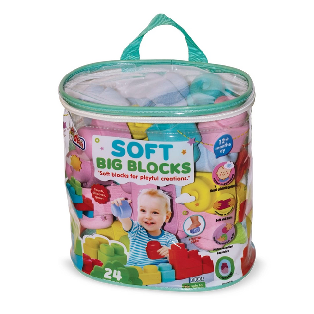 Soft Big Blocks Bag 24 Pieces