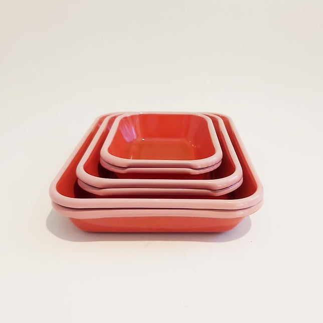 Enamel Appetizer Plate Tile Set of 6