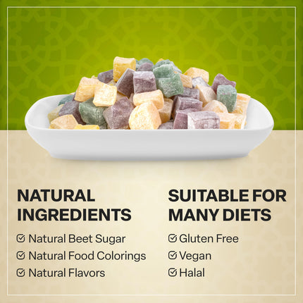 Eastanbul Turkish Delight, 35.3oz, Turkish Delights Candy, Assorted Turkish Delight in Souvenir Wooden Gift Box, Perfect Sweets, Gourmet International Candy Gift, Turkish Delight, Gluten Free, No Synthetic Ingredient