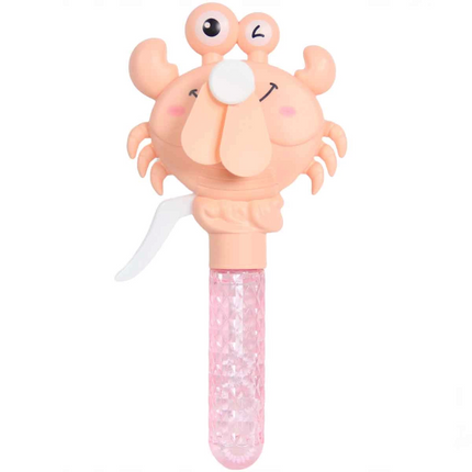 Fun Bubble Fan Crab Figured Foam Bubble and Mechanical Fan