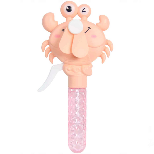 Fun Bubble Fan Crab Figured Foam Bubble and Mechanical Fan