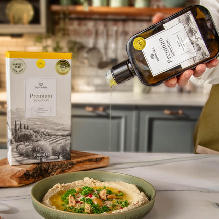 NVG NOVAVERA Premium High Polyphenol Rich Olive Oil(Up to 600 MG/KG), USDA Organic Drinking Extra Virgin Olive Oil, Evoo World Ranking Top 5, Low Acidity, Early Harvest, Cold Pressed, 16.9 oz