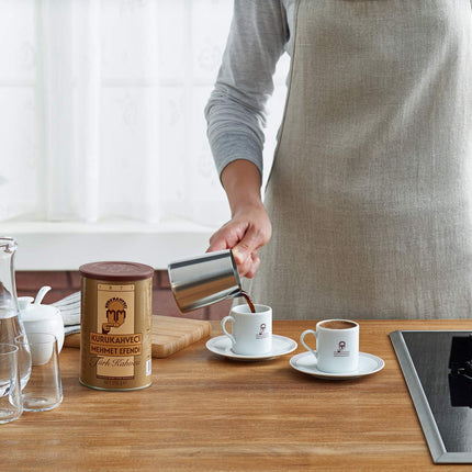 KURUKAHVECI MEHMET EFENDI Turkish Coffee, Arabica Beans, Roasted Ground, Rich Aroma, Fresh, Medium to Heavy-bodied, Original Taste Since 1871 (8.8 OZ / 250 Gr)