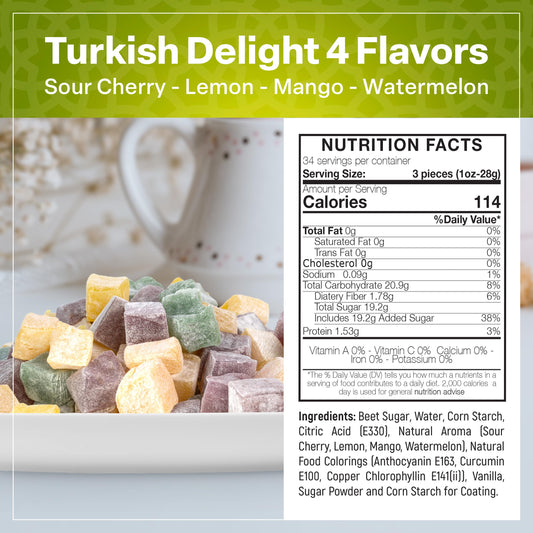 Eastanbul Turkish Delight, 35.3oz, Turkish Delights Candy, Assorted Lokum in Souvenir Wooden Gift Box, Perfect Sweets, Gourmet International Candy Gift, Lokum, Gluten Free, No Synthetic Ingredient