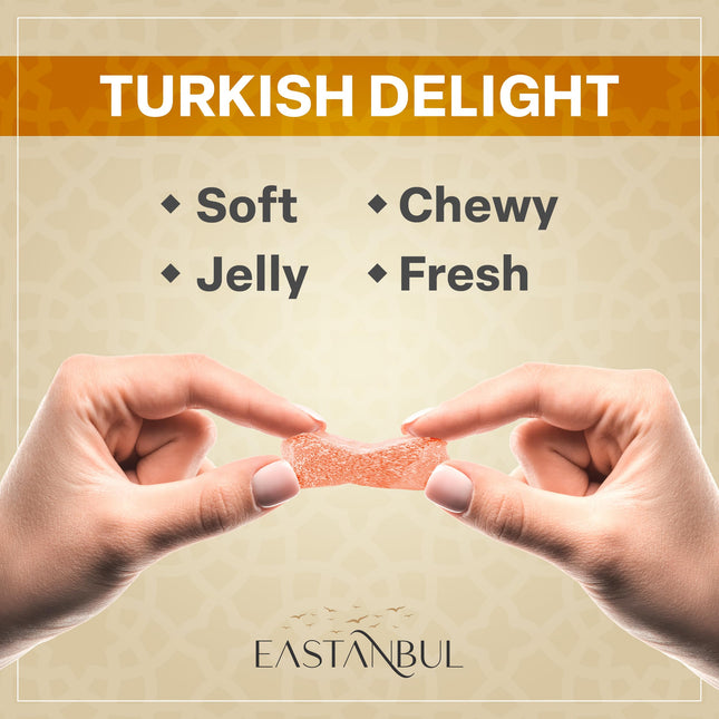 Eastanbul Turkish Delight, 35.3oz, Turkish Delights Candy, Assorted Turkish Delight in Souvenir Wooden Gift, International Candy, Dulces de Narnia, Plain, Gluten Free, No Synthetic Ingredients, Vegan Gift