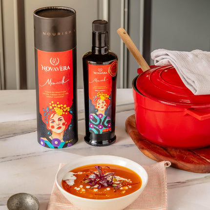 NVG NOVAVERA Memecik High Polyphenol Rich Olive Oil, Pungent Olive Oil With Green Almond Notes, Evoo World Ranking Top 5, Low Acidity, Early Harvest, Cold Pressed, 16.9 oz