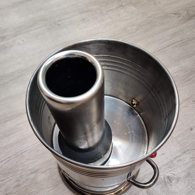 Samovar Tea Kettle, Turkish Semaver Charcoal and Wood Water Heater Boiler, for Camping, Picnic, Hunting, Hiking, Yachting