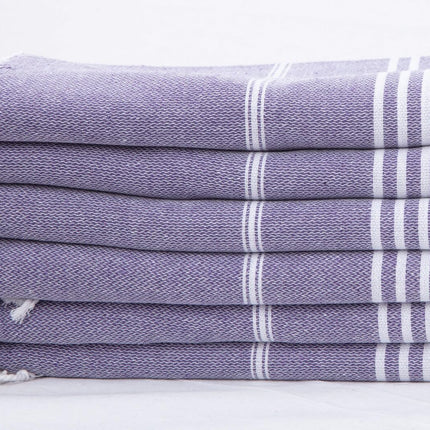 HAVLULAND 4-Pack Turkish Beach Towels – Oversized, Quick-Dry &amp; Sand-Free | Lightweight, Absorbent Bath Towels for Travel, Pool, Vacation &amp; Beach | 40” x 72” Bulk Set – Purple
