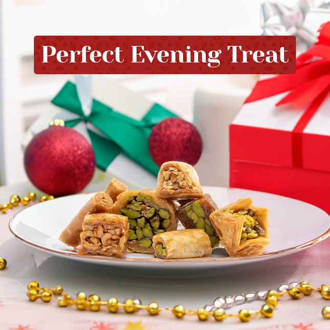 Eastanbul Baklava, 1.1lb, Baklava Pastry, Pistachio Gift Box, Middle Eastern Sweets, Premium Gourmet Desserts, Pistachio & Cashew Rich Pastry, Dulces Arabes, Arabic Sweets, Turkish Gifts