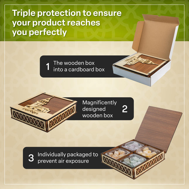 Eastanbul Turkish Delight, 35.3oz, Turkish Delights Candy, Assorted Turkish Delight in Souvenir Wooden Gift Box, Perfect Sweets, Gourmet International Candy Gift, Turkish Delight, Gluten Free, No Synthetic Ingredient